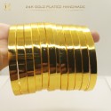 24K Gold-Plated Handmade Plain Bangle Sets - Timeless Elegance for Every Occasion (1 Pair)