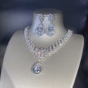 Luxury Moissanite Pendant & Earring Set for Women