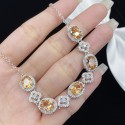 Champagne Color Zircon Full Diamond Bracelet for Women | Ultimate Fine Luxurious Elegance Collection