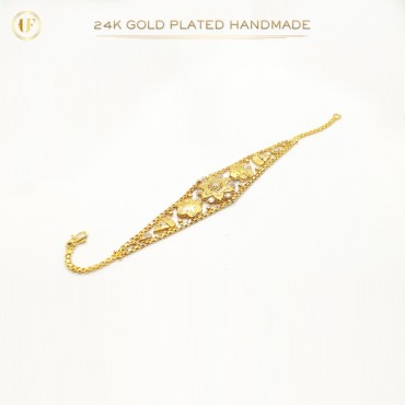 24K Gold-Plated Handmade Bracelet That Looks Like Real Gold | Ultimate Fine Luxurious Elegance