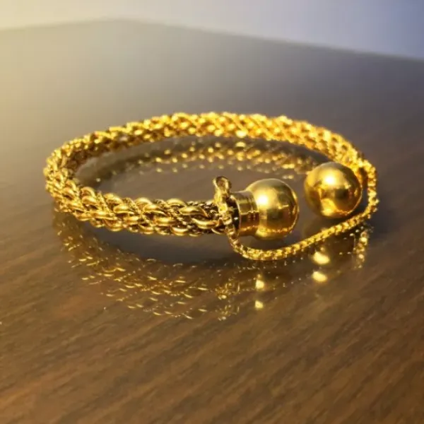 24K Gold Plated Handmade Single Bangle | Single Bangle