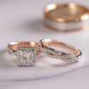 Three-Piece Ring Set, Rose Gold Color Separation | Fashionable Rings for Women – Ultimate Fine