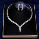 Saudi Arabia Fashion Jewelry Set – AAA Zircon Micro-Inlaid Diamond Bridal Necklace