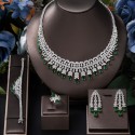 Luxury Full Diamond Zircon Evening Dress Jewelry Set – Necklace and Earrings