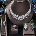 Luxury Full Diamond Zircon Evening Dress Jewelry Set – Necklace and Earrings