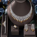 Luxury Full Diamond Zircon Evening Dress Jewelry Set – Necklace and Earrings