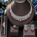 Luxury Full Diamond Zircon Evening Dress Jewelry Set – Necklace and Earrings