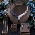 SHEIN Hot-Selling Jewelry Four-Piece Set – Necklace, Earrings, Ring & Bracelet with 3A Zircon