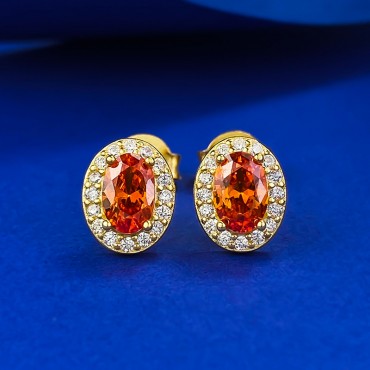 Orange Simple Earrings | Elegant and Bold Jewelry for Women