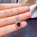 Ruby Open Ring with Fashion Pendant for Women | Elegant Jewelry