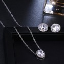 Elegant Necklace Pendant Sweater Chain with High-End Earrings for Women