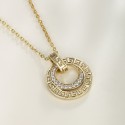 Round Pendant Necklace for Women | European and American Niche Geometric Pendant Jewelry