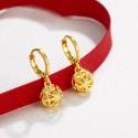 Xuping Alloy Electroplating Hollow Four-Leaf Ball Flower Earrings | Stylish Jewelry