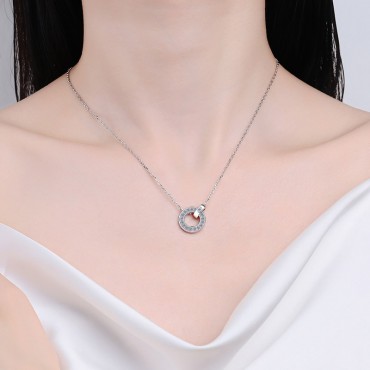 925 Sterling Silver Necklace for Women | Moissanite Niche Gold-Plated Necklace