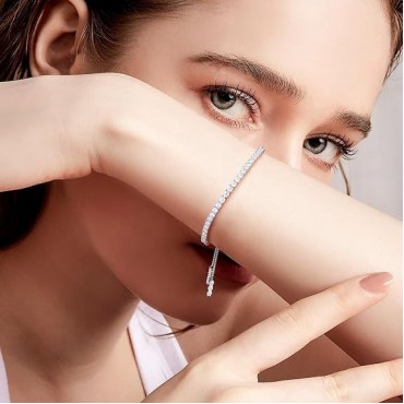 Bright Closed Mouth Girlfriend Plain Ring & Bracelet | Zhou Family Same Style | 4 MM