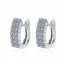 S925 Sterling Silver Moissanite Double Row Diamond Earrings - Radiant Luxury for Every Occasion