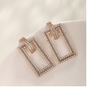 Xuping Alloy Gold-Plated Super Flash Diamond Long Earrings - Glamour in Every Drop