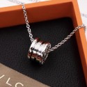 High-Quality 18K Rose Gold Diamond Ceramic Necklace - Luxury Clavicle Chain for Women