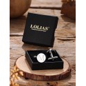 LOLIAS Classic Initial Cufflinks for Men | Elegant Accessories with Gift Box