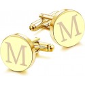 LOLIAS Classic Initial Cufflinks for Men | Elegant Accessories with Gift Box