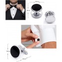 Zealmer 316L Stainless Steel Cufflinks Shirt Studs Business Wedding Gifts for Men