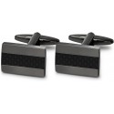 Mr.Van Handcrafted Carbon Fiber Cufflinks | Rhodium Plated Cuff Links Set for Business & Special Occasions