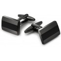 Mr.Van Handcrafted Carbon Fiber Cufflinks | Rhodium Plated Cuff Links Set for Business & Special Occasions