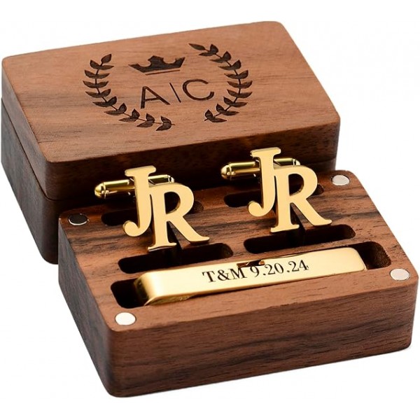 Custom Monogram Letter Initial Cufflinks | Perfect Wedding & Groomsmen Gift