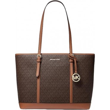 Michael Kors Jet Set Travel Logo Tote Bag - Brown Acorn