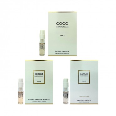 Coco Mademoiselle Travel Size Perfume Set - 3 Luxury EDP Samples