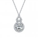 Moissanite Gourd Pendant Necklace | Diamond Clavicle Necklace for Women