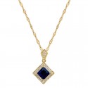 Square Micro-Inlaid Necklace & Earrings Set for Women 