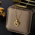 Smart Heart-to-Heart Titanium Steel Necklace for Women 