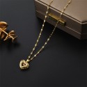 Smart Heart-to-Heart Titanium Steel Necklace for Women 