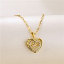 Smart Heart-to-Heart Titanium Steel Necklace for Women 