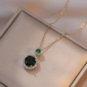 Vintage Emerald Gemstone Jewelry Set | High-End Necklace, Earrings, and Ring