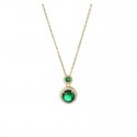 Vintage Emerald Gemstone Jewelry Set | High-End Necklace, Earrings, and Ring