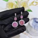 Cherry Blossom Pink Zircon Jewelry Set | Necklace and Long Argyle Pink